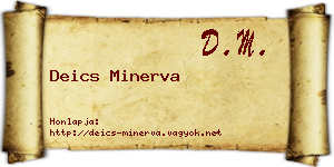 Deics Minerva névjegykártya